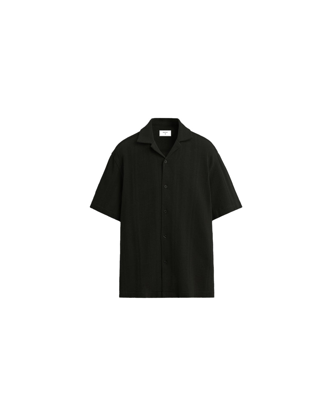 Black Knitted Striped Shirt