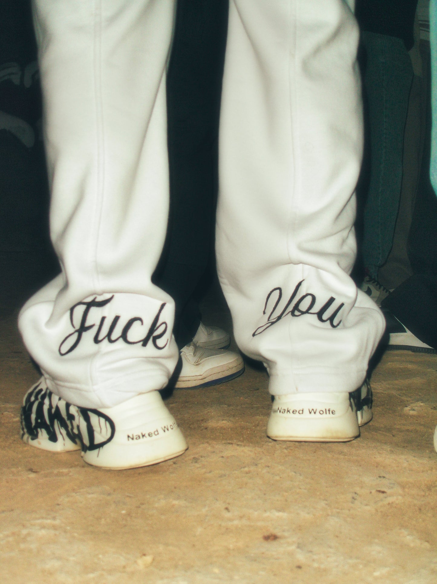 White "Fuck You" Pants