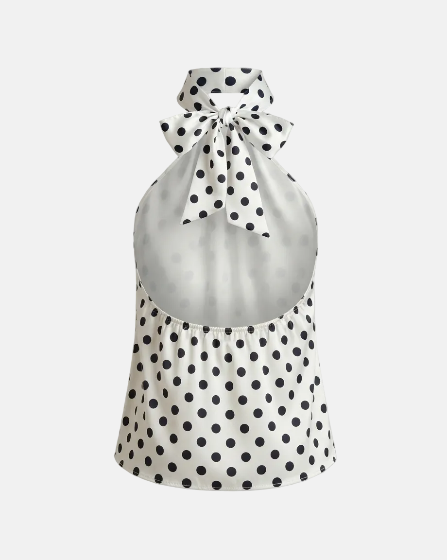 Polka Dot Bow Top
