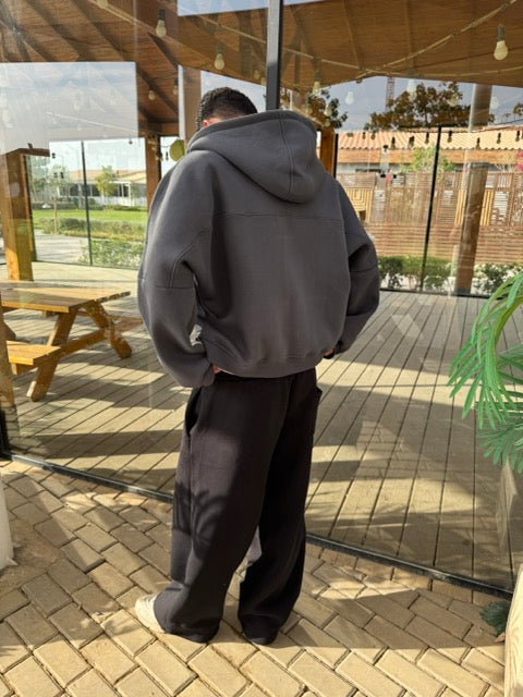 ESSENTIAL ZIPPER JACKET CHARCOAL GREY