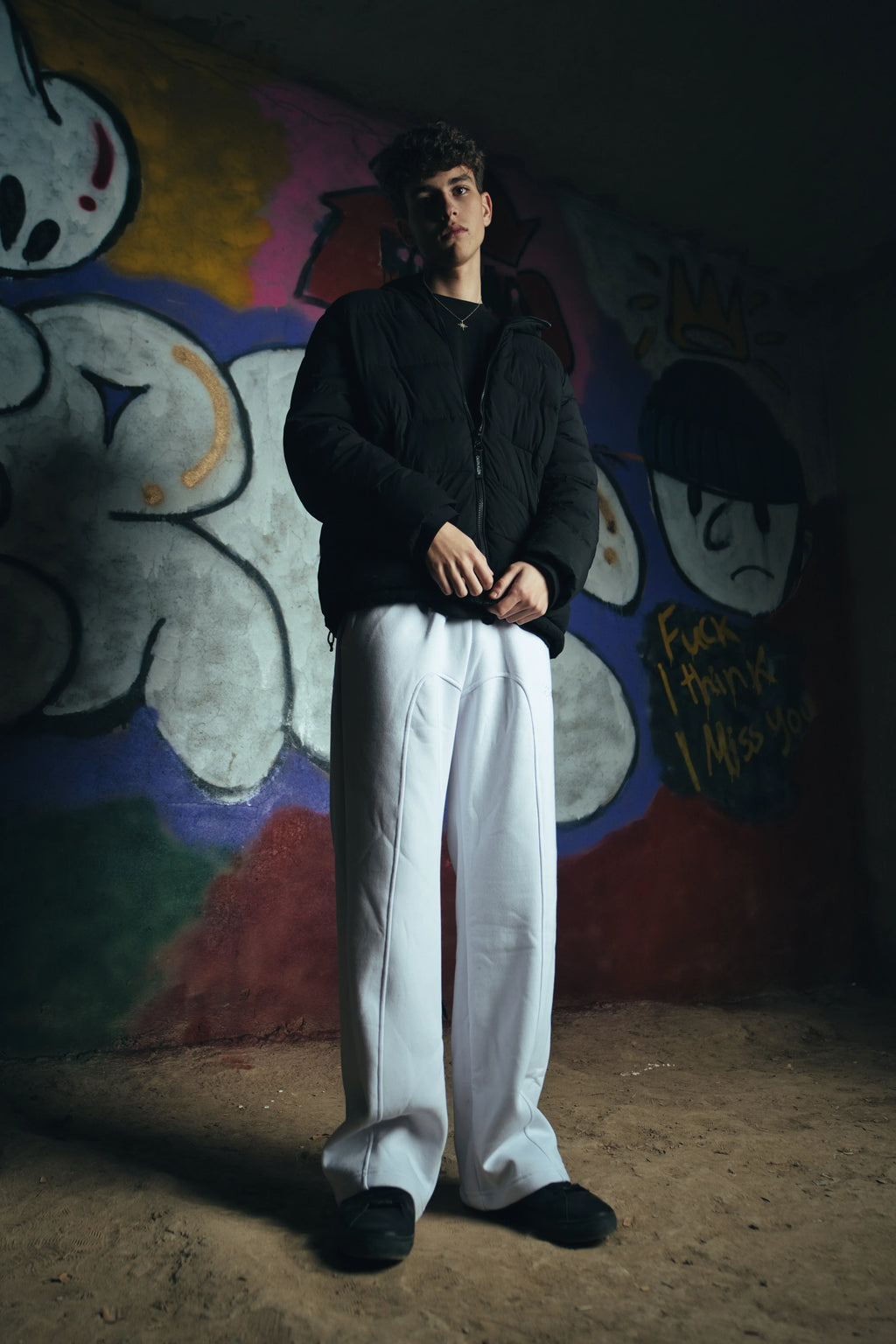White "Miss You" Pants