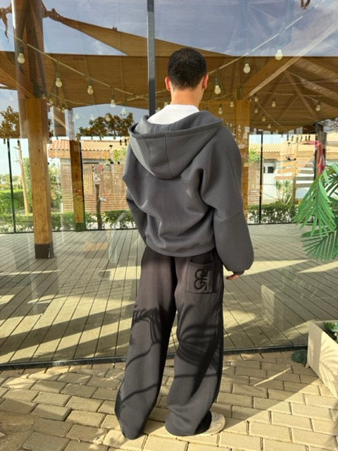 ESSENTIAL ZIPPER JACKET CHARCOAL GREY