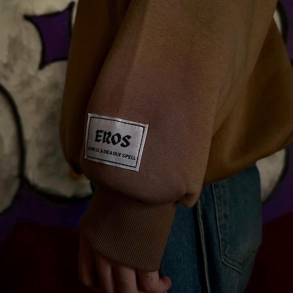 Beige Rebel Stitches Crewneck