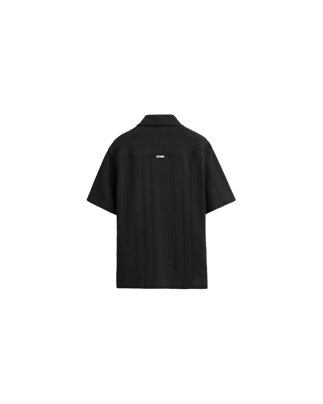 Black Knitted Striped Shirt