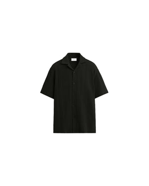 Black Knitted Striped Shirt