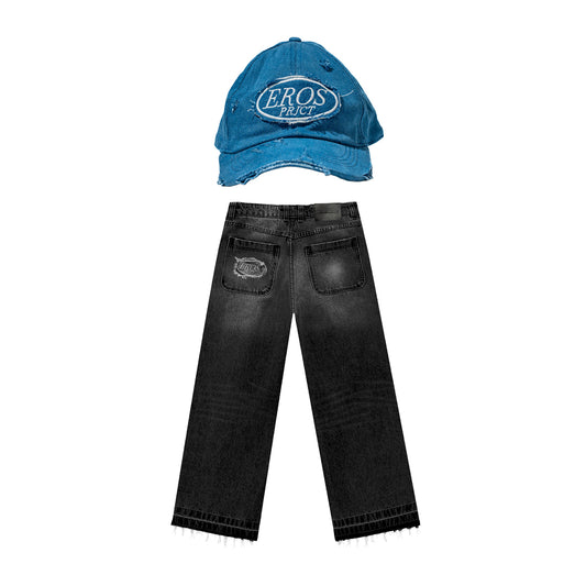 Vanta Baggy Jeans + Celestial Broken Cap
