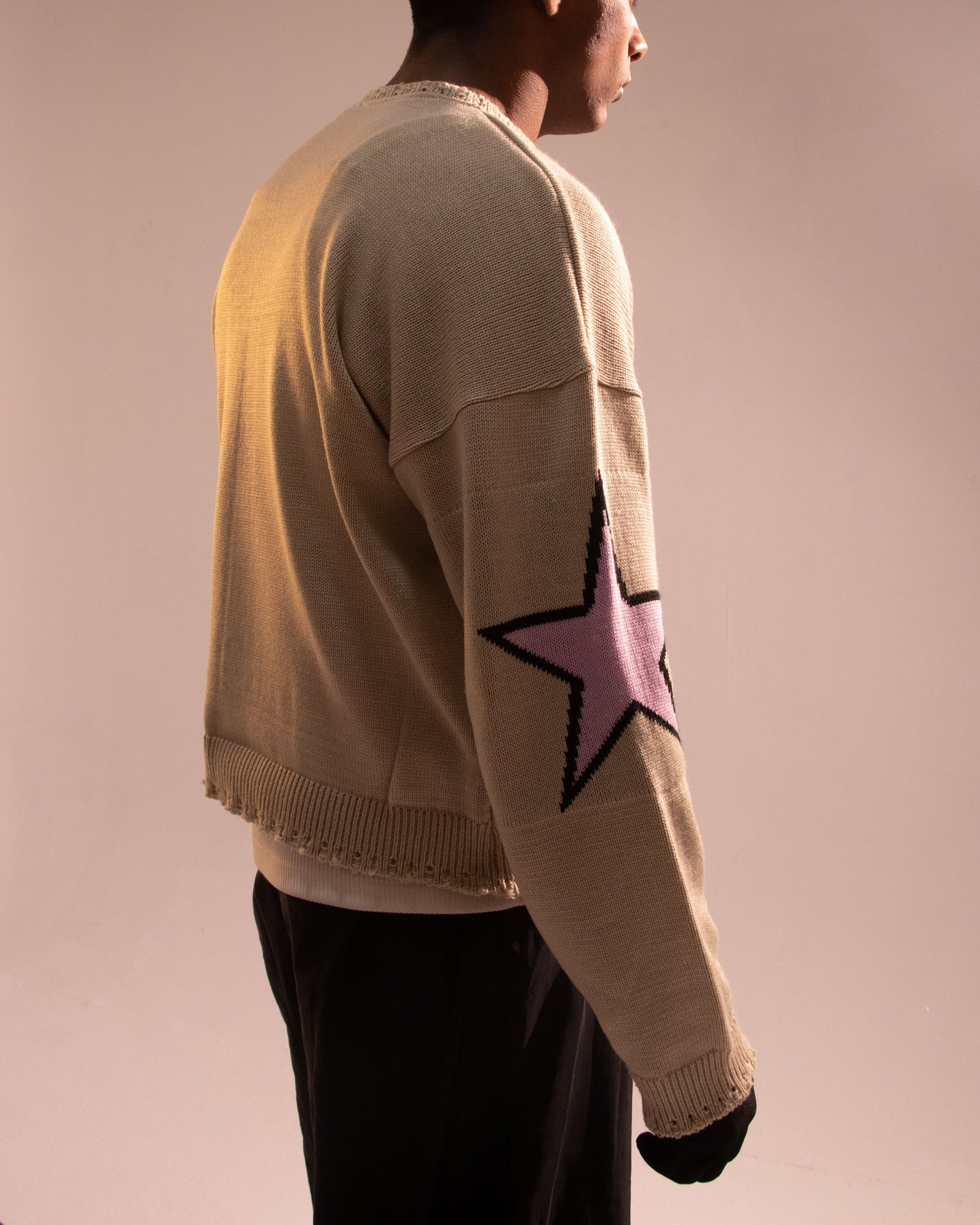 Eros Beige Knit Crewneck