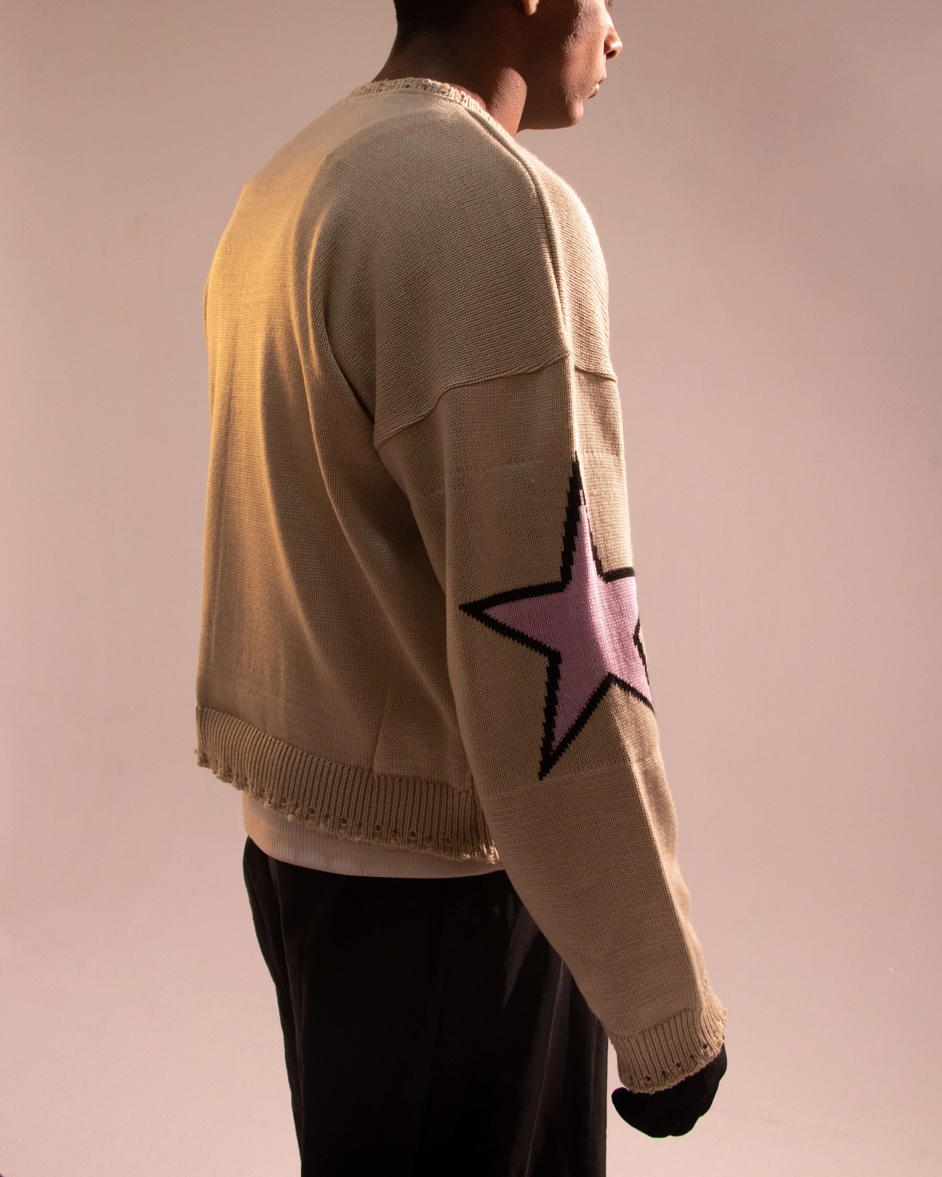 Eros Beige Knit Crewneck