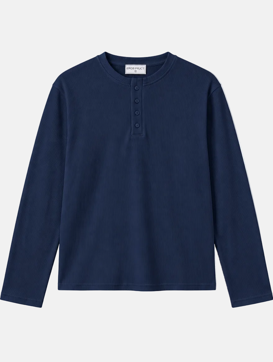 Longsleeve Henley Tee Navy