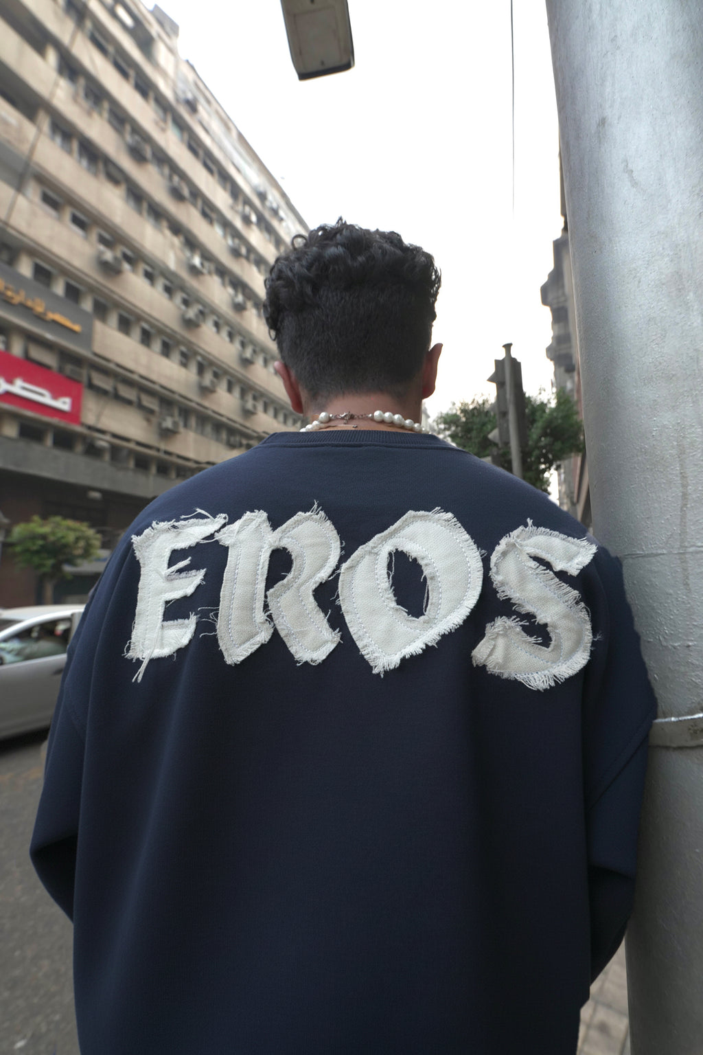 Navy Rebel Stitches Crewneck