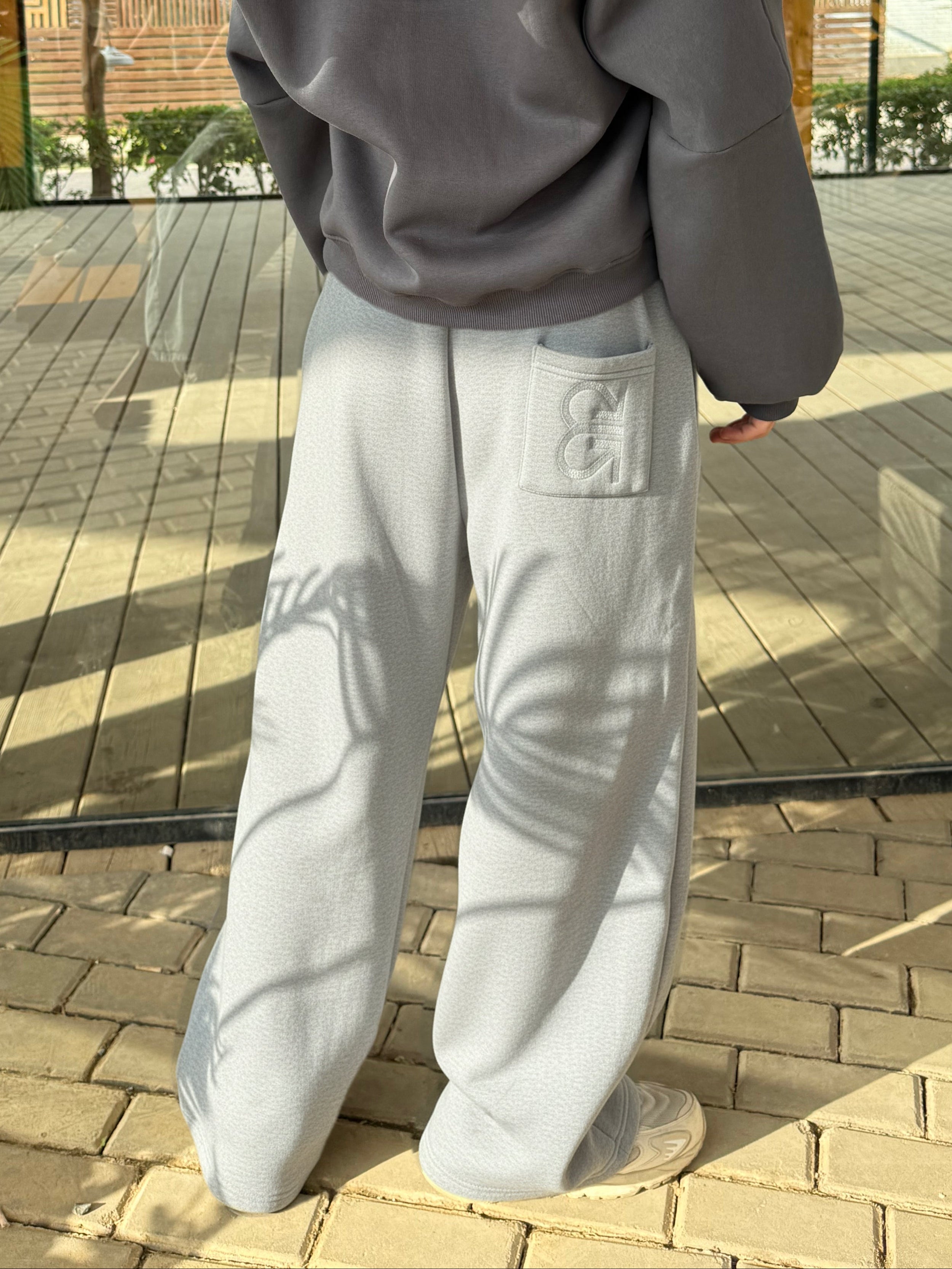 Light Grey ESSENTIAL Baggy Sweatpants