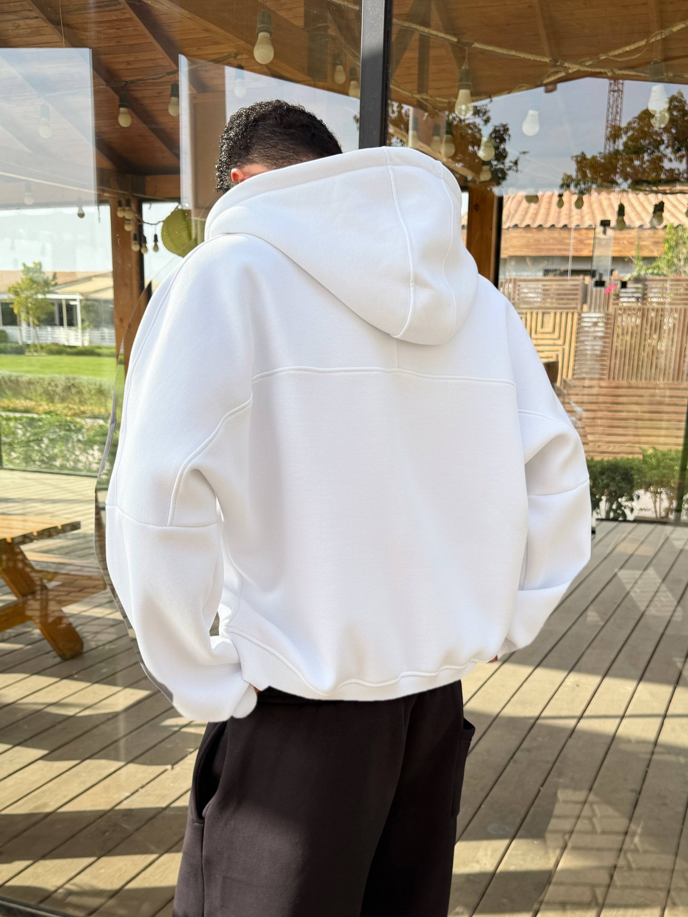 ESSENTIAL ZIPPER JACKET WHITE